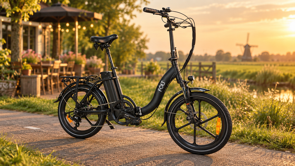 Vandaag in het zonnetje: de FOLT Voyage, jouw elektrische vouwfiets voor heerlijke nazomerdagen!